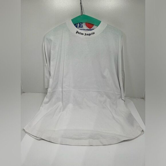 Palm Angels Size M Classic Logo Oversized White T-shirt - Picture 1 of 7